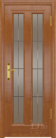 Межкомнатная дверь шпонированная DioDoor Тесей, остеклённая, анегри