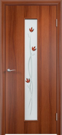 Межкомнатная дверь ламинированная Тифани, остеклённая, итальянский орех