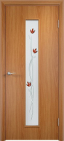 Межкомнатная дверь ламинированная Тифани, остеклённая, миланский орех