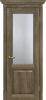 Межкомнатная дверь экошпон Мариам Тоскана-1, остекленная, бруно