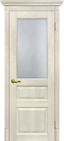 Межкомнатная дверь экошпон Мариам Тоскана-2, остекленная, бьянко