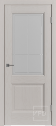 Межкомнатная дверь экошпон VFD Trend 2, остекленная, Fleet Soft