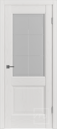 Межкомнатная дверь экошпон VFD Trend 2, остекленная, Polar Soft
