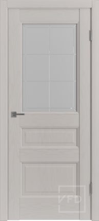 Межкомнатная дверь экошпон VFD Trend 3, остекленная, Fleet Soft