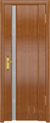 Межкомнатная дверь шпонированная DioDoor Триумф-1, остеклённая, анегри