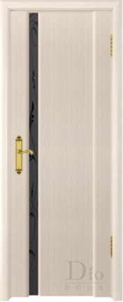 Межкомнатная дверь шпонированная DioDoor Триумф-1, остеклённая, беленый дуб