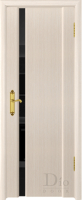 Межкомнатная дверь шпонированная DioDoor Триумф-1, остеклённая, триплекс черный, беленый дуб