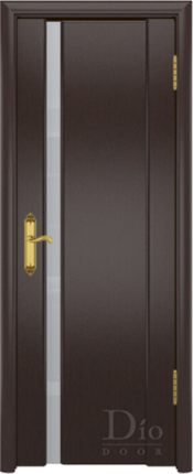 Межкомнатная дверь шпонированная DioDoor Триумф-1, остеклённая, венге белое
