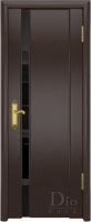 Межкомнатная дверь Триумф-1, остеклённая, венге черное