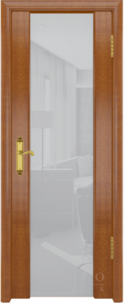 Межкомнатная дверь Триумф-3, остеклённая, анегри (белое)