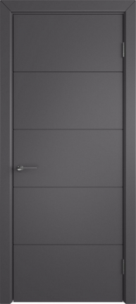 Межкомнатная дверь эмаль VFD Тривиа 50ДГ06, глухая, графит