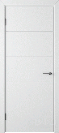 Межкомнатная дверь эмаль VFD Тривиа 50ДГ0, глухая, Polar белый