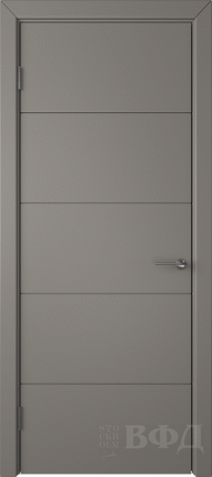 Межкомнатная дверь эмаль VFD Тривиа, глухая, темно-серый