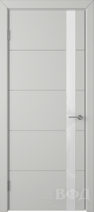 Межкомнатная дверь VFD Тривиа 50ДО02, остеклённая, Cotton светло-серый