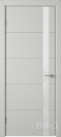 Межкомнатная дверь эмаль VFD Тривиа 50ДО02, остеклённая, Cotton светло-серый