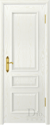 Межкомнатная дверь шпонированная DioDoor Цезарь 2, глухая, ясень белый