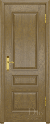 Межкомнатная дверь шпонированная DioDoor Цезарь-2 винтаж, глухая, американский дуб светлый