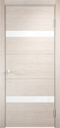 Межкомнатная дверь Турин 05, остеклённая, дуб бежевый вералинга со ст.белое