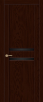 Межкомнатная дверь шпонированная Ситидорс Турин-2, остеклённая, ясень шоколад