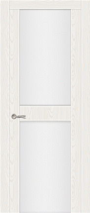 Межкомнатная дверь шпонированная Ситидорс Турин-3, остеклённая, белый ясень