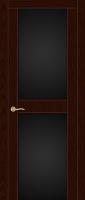 Межкомнатная дверь шпонированная Ситидорс Турин-3, остеклённая, ясень шоколад
