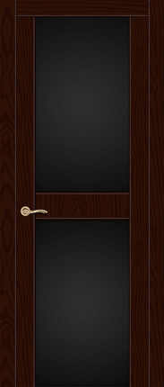 Межкомнатная дверь шпонированная Ситидорс Турин-3, остеклённая, ясень шоколад