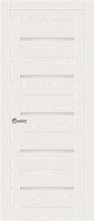 Межкомнатная дверь шпонированная Ситидорс Турин-5, остеклённая, белый ясень