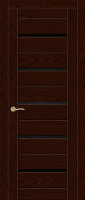 Межкомнатная дверь Турин-5, остеклённая, ясень шоколад