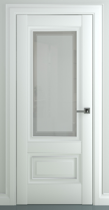 Межкомнатная дверь Турин B1, остекленная, белый