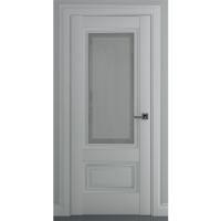 Межкомнатная дверь Турин B1, остекленная, серый