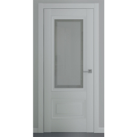 Межкомнатная дверь Турин B2, остекленная, серый