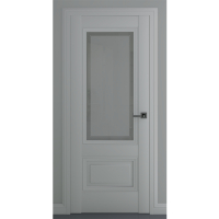 Межкомнатная дверь Турин B3, остекленная, серый