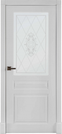 Межкомнатная дверь эмаль Regidoors Турин, остеклённая, белая