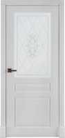 Межкомнатная дверь Турин, остеклённая, белая