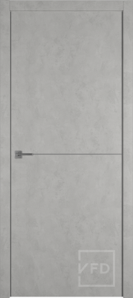 Межкомнатная дверь экошпон VFD URBAN 1, глухая, Antic Loft, Silver Mould