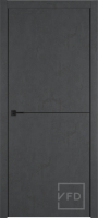 Межкомнатная дверь экошпон VFD URBAN 1, глухая, Jet Loft, Black Mould