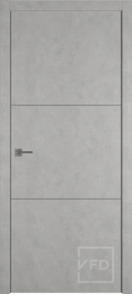 Межкомнатная дверь экошпон VFD URBAN 2, глухая, Antic Loft, Silver Mould