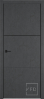 Межкомнатная дверь экошпон VFD URBAN 2, глухая, Jet Loft, Black Mould