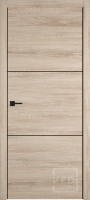 Межкомнатная дверь экошпон VFD URBAN 2, глухая, Sand Vellum, Black Mould