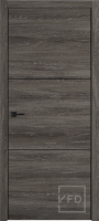 Межкомнатная дверь экошпон VFD URBAN 2, глухая, Terra Vellum, Black Mould