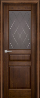 Межкомнатная дверь из массива ольхи Валенсия ДО, античный орех