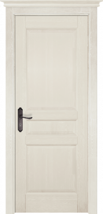 Межкомнатная дверь массив сосны Валенсия (PIEMONTE), глухая, браш эмаль слоновая кость