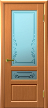 Межкомнатная дверь шпон Luxor Валентия 2, остеклённая, анегри тон 34