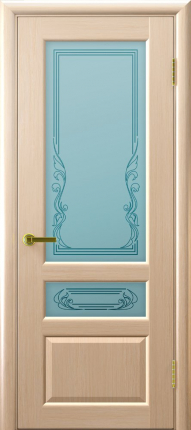 Межкомнатная дверь Валентия 2, остеклённая, беленый дуб