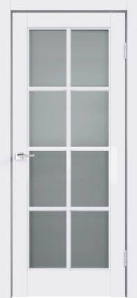 Межкомнатная дверь Velldoris SCANDI 4V, остеклённая, эмаль белая RAL-9003