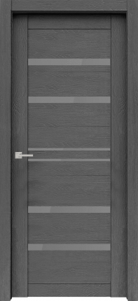Межкомнатная дверь из экошпона Верда Велюкс 01, до, ясень грей