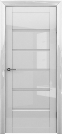 Межкомнатная дверь Вена Глянец, остеклённая, белый