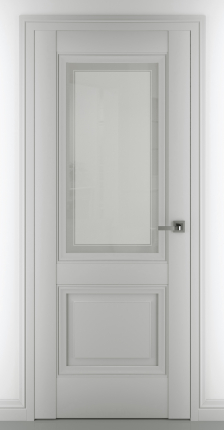 Межкомнатная дверь Венеция B3, остекленная, серый