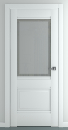 Межкомнатная дверь Венеция B4, остекленная, белый
