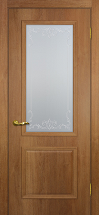 Межкомнатная дверь Верона-1, остекленная, дуб арагон